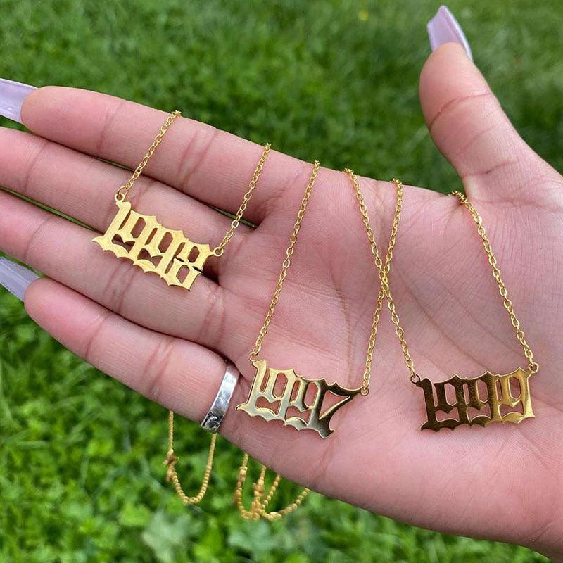 Birth Year Pendant Necklace - Cris Style Jewels 
