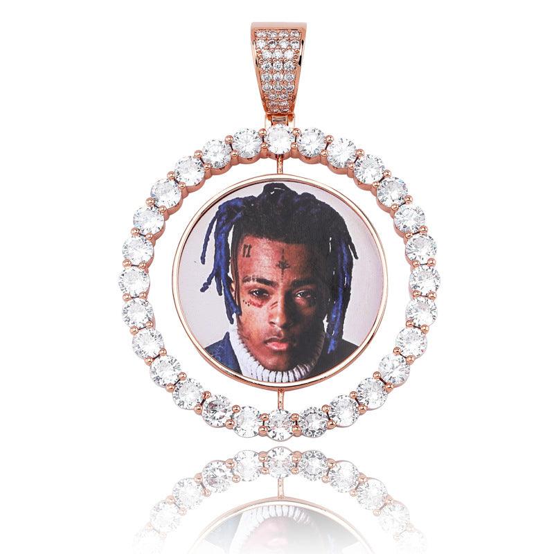 Diamond Custom Picture w/ Double Side Pendant - Cris Style Jewels 