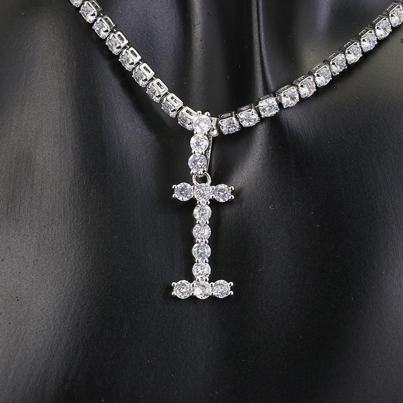 Diamond Initial Pendant Necklace - Cris Style Jewels 