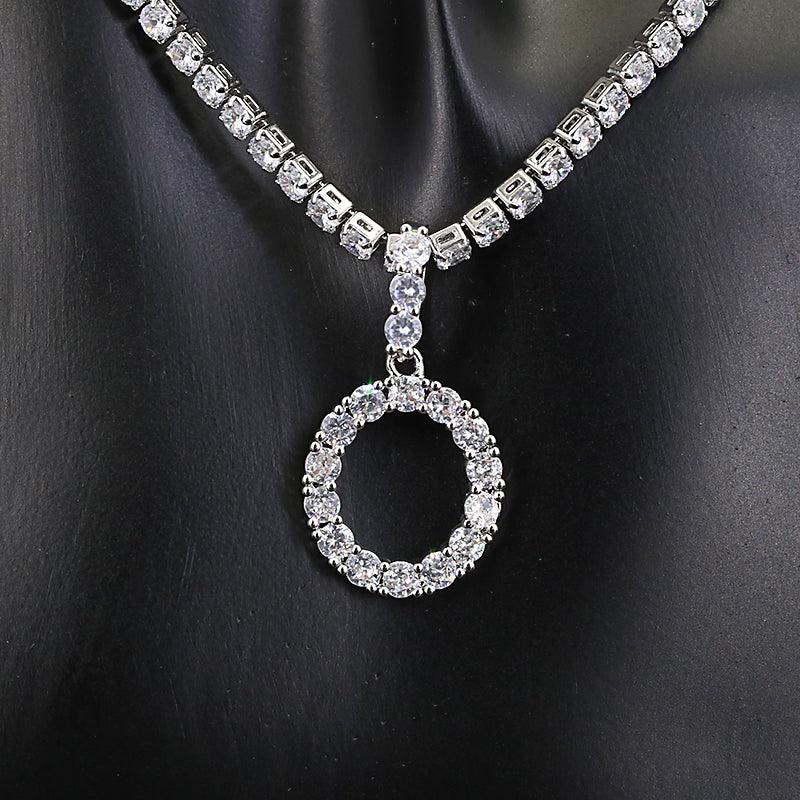 Diamond Initial Pendant Necklace - Cris Style Jewels 