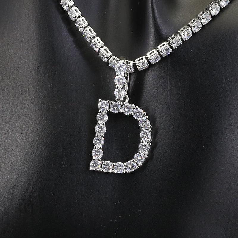 Diamond Initial Pendant Necklace - Cris Style Jewels 