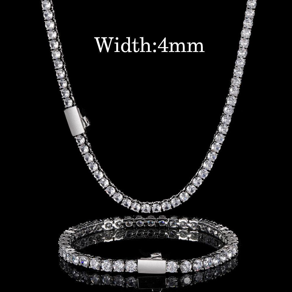 Diamond Necklace & Tennis Chain Bracelet - Cris Style Jewels 