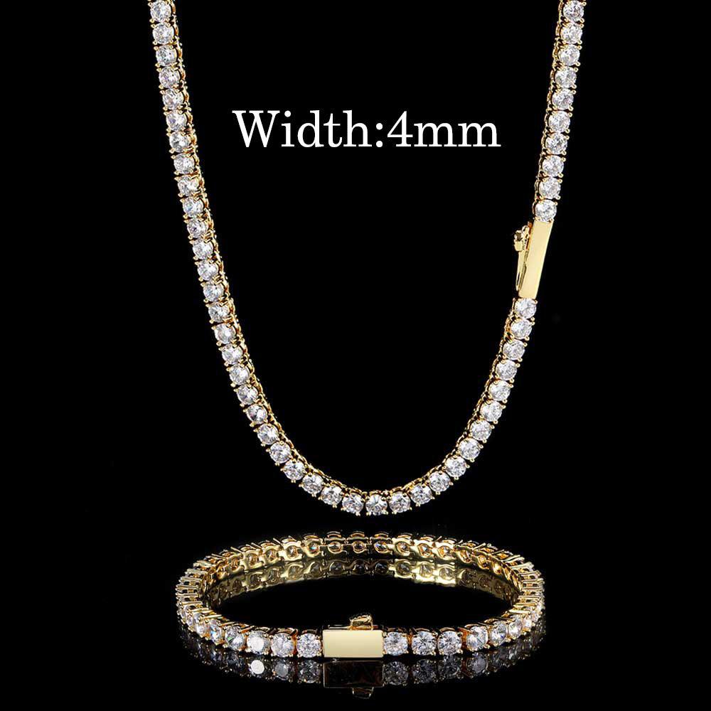 Diamond Necklace & Tennis Chain Bracelet - Cris Style Jewels 