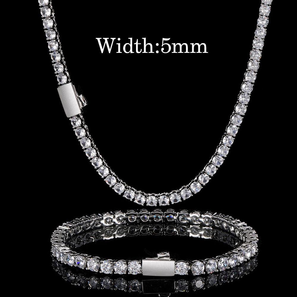 Diamond Necklace & Tennis Chain Bracelet - Cris Style Jewels 