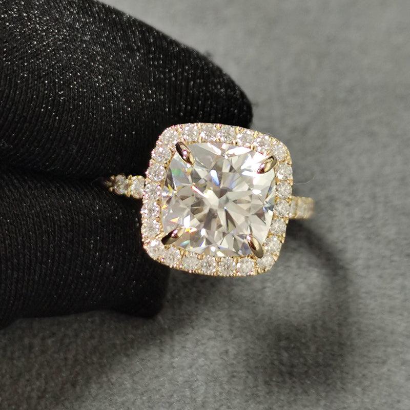 Halo Moissanite 2.5ct Ring - Cris Style Jewels 